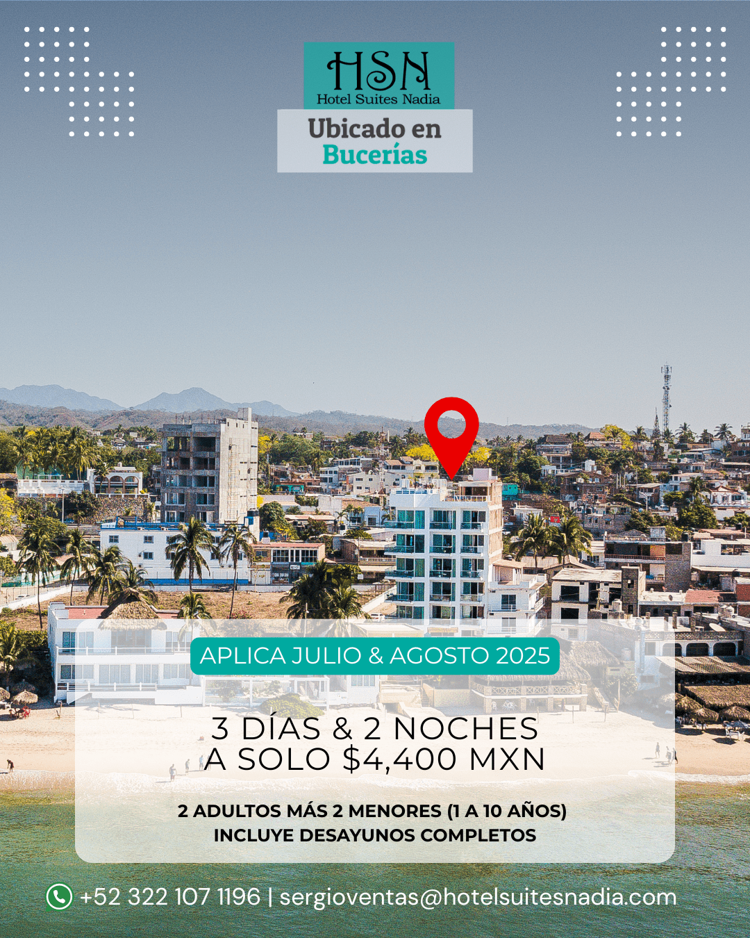 HOTEL SUITES NADIA PUERTO BUCERÍAS-PROMOCIÓN-3